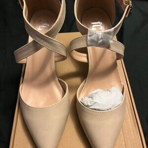 Women's 2" Pump with Ankle Strap - Nude